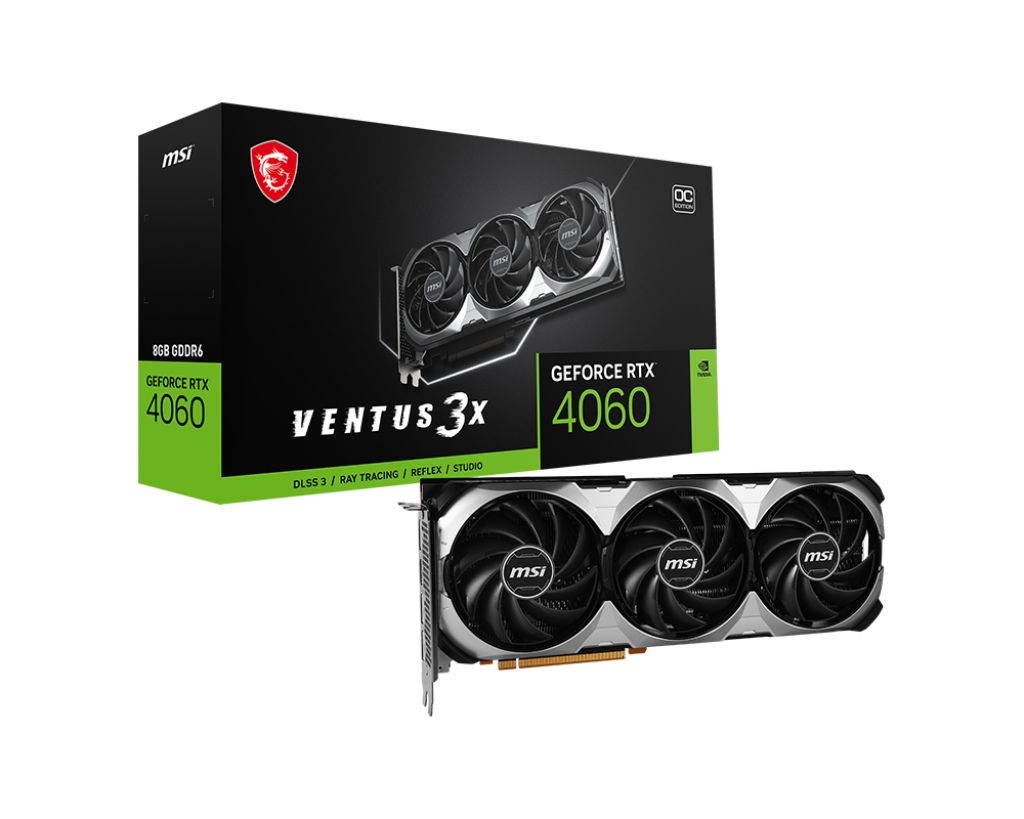 MSI Видеокарта GeForce RTX 4060 8 ГБ (RTX 4060 VENTUS 3X 8G OC)