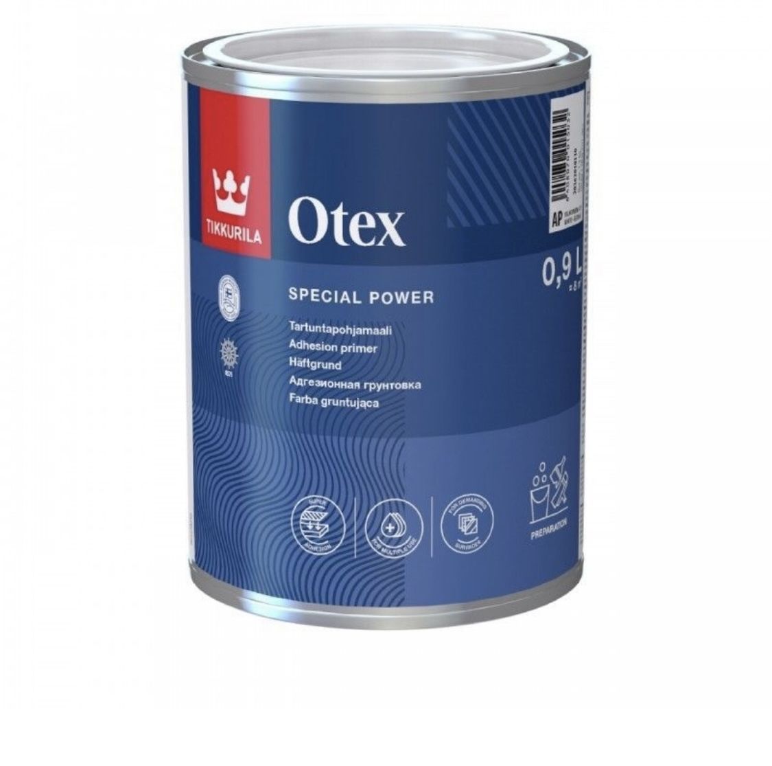 Грунтовка Tikkurila Otex/алкидная база AP белая, 0.9 л, белый