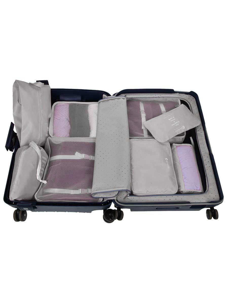 Дорожный набор для чемодана Packing cubes 8 в 1 Grey