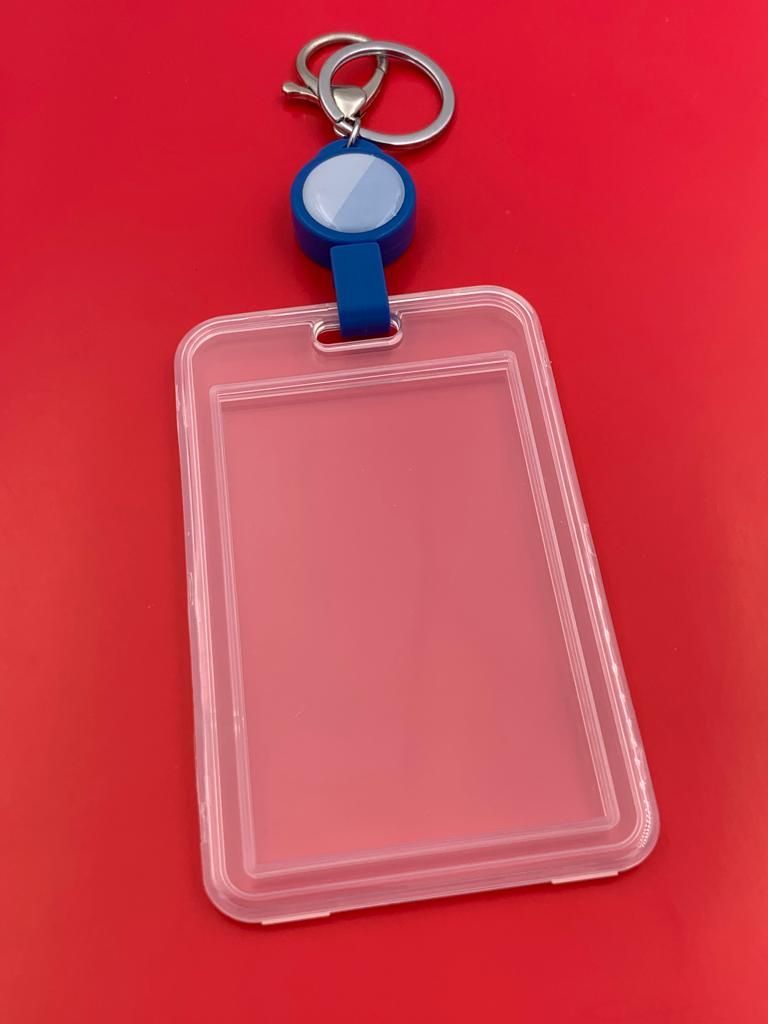 Бейдж на рулетке.003синий