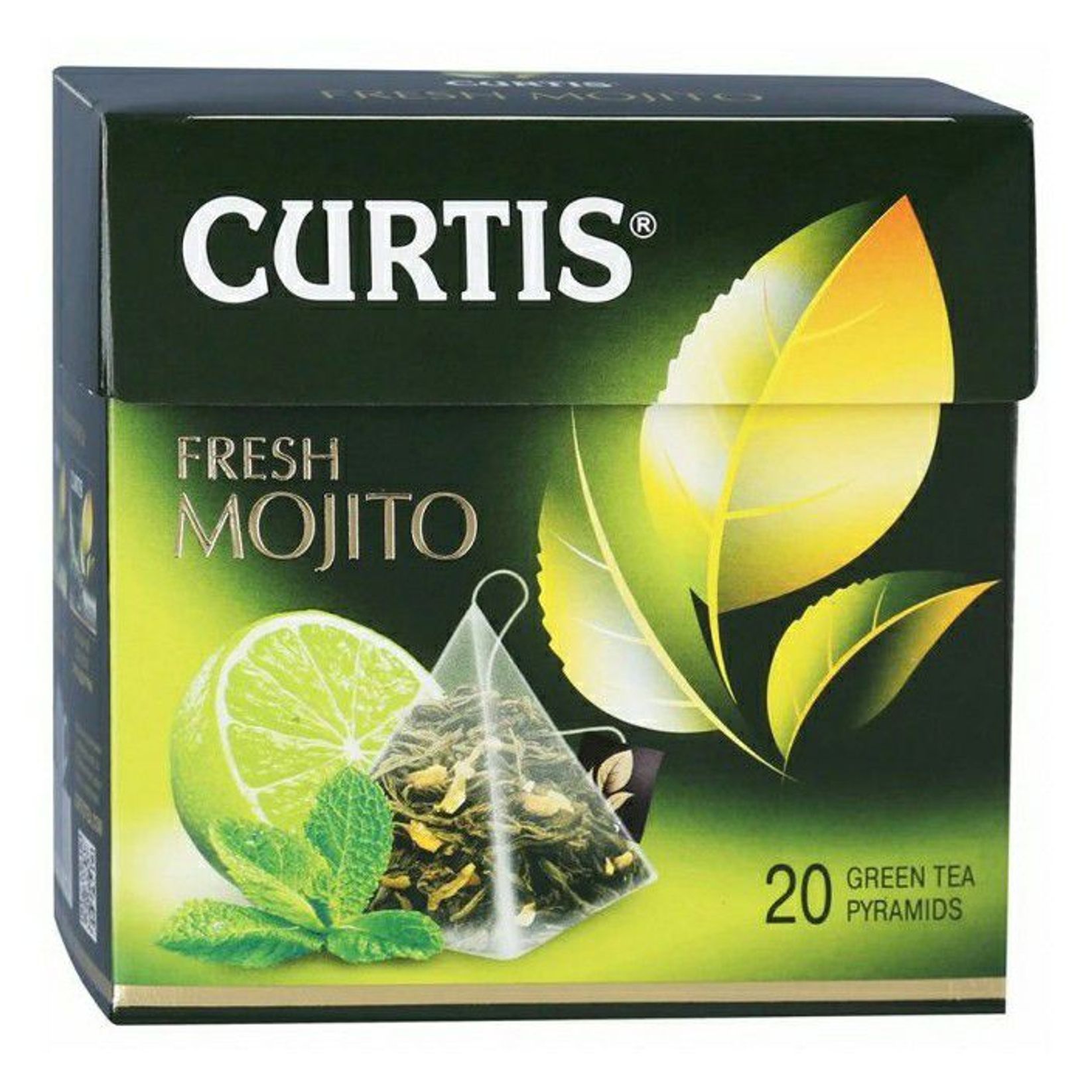 Чай зеленый curtis. Зелёный чай Кертис Мохито. Чай Curtis Mojito. Чай Кертис в пирамидках Мохито. Чай 20 пак. Зеленый Фреш Мохито «Кертис».