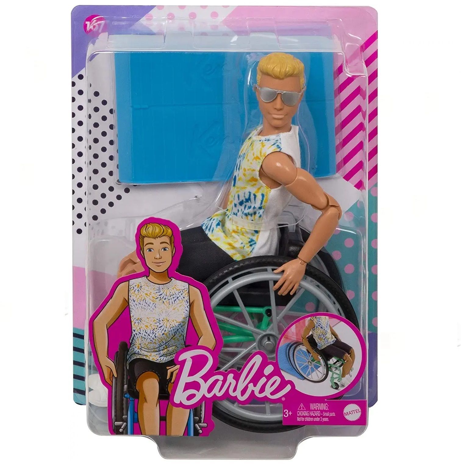 Mattel Barbie Fashionistas 167. Кен в инвалидном кресле gwx93