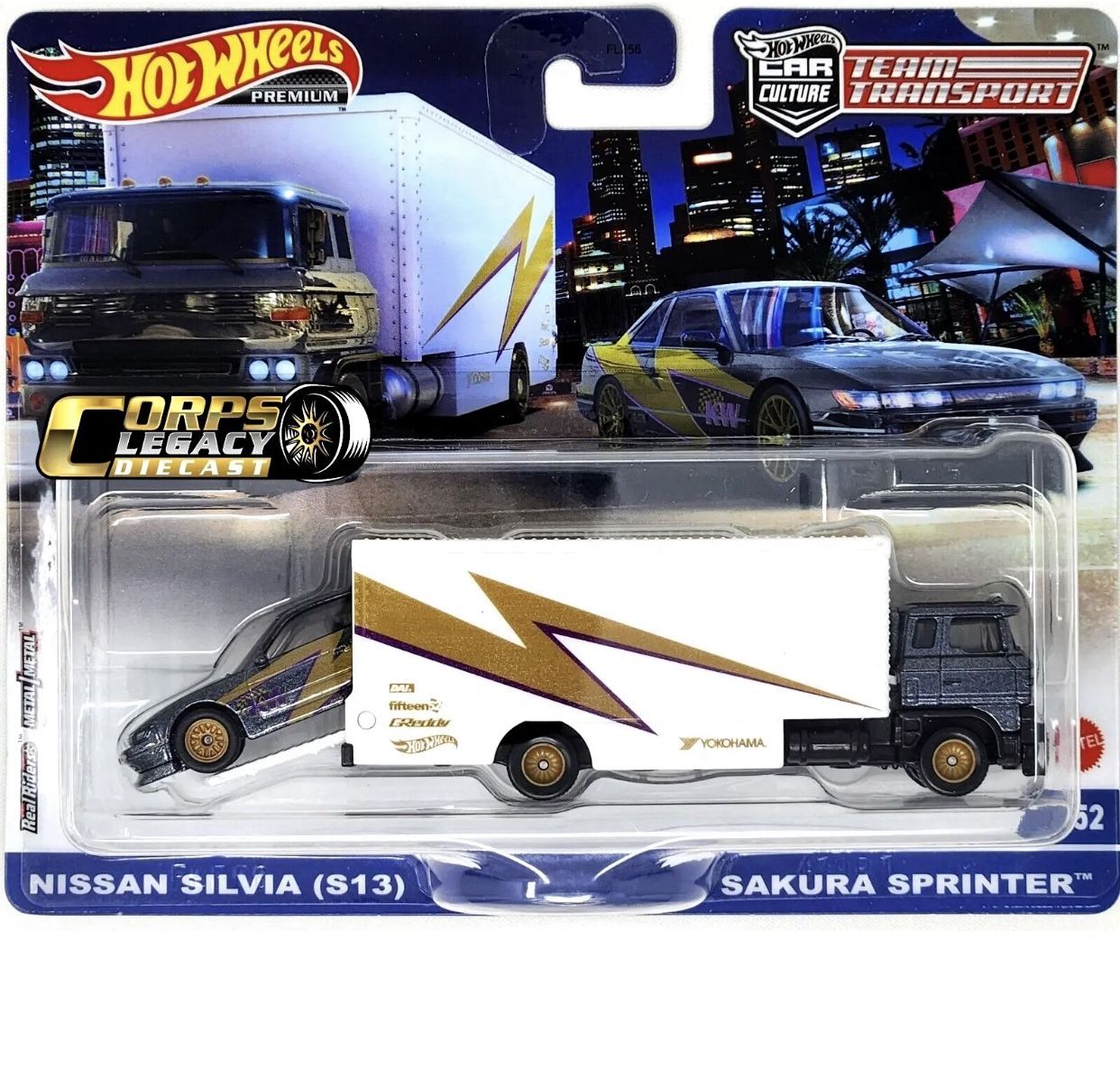 Машинка Грузовик Hot Wheels Team transport Nissan Silvia S13 Sakura  Sprinter Premium / Хот Вилс Тим Транспорт Премиум - купить с доставкой по  выгодным ценам в интернет-магазине OZON (1241732446)