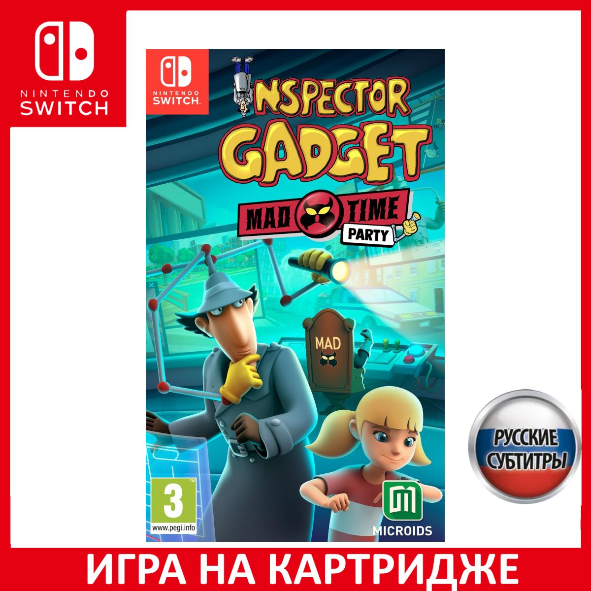 Игра Inspector Gadget Mad Time Part (Nintendo Switch, Русские субтитры)  купить по низкой цене с доставкой в интернет-магазине OZON (1242332648)