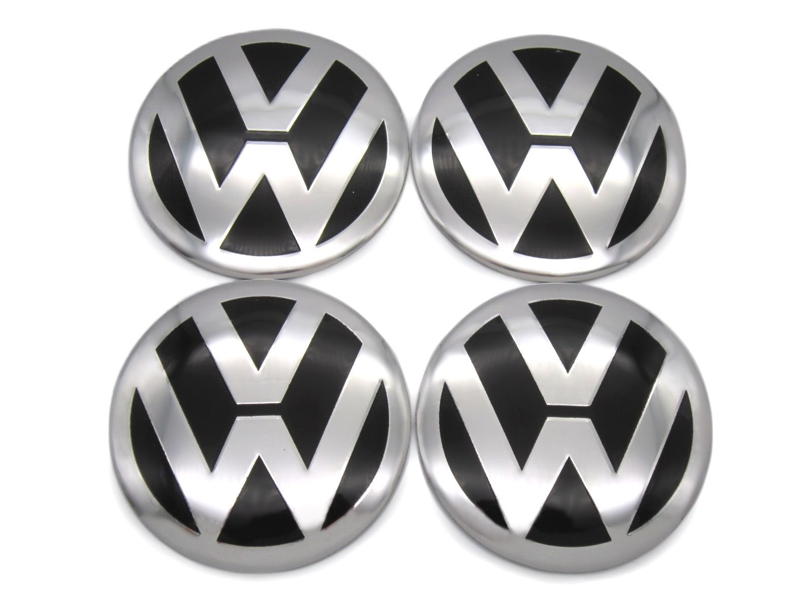 Наклейки на диски Volkswagen full chrome 65 мм