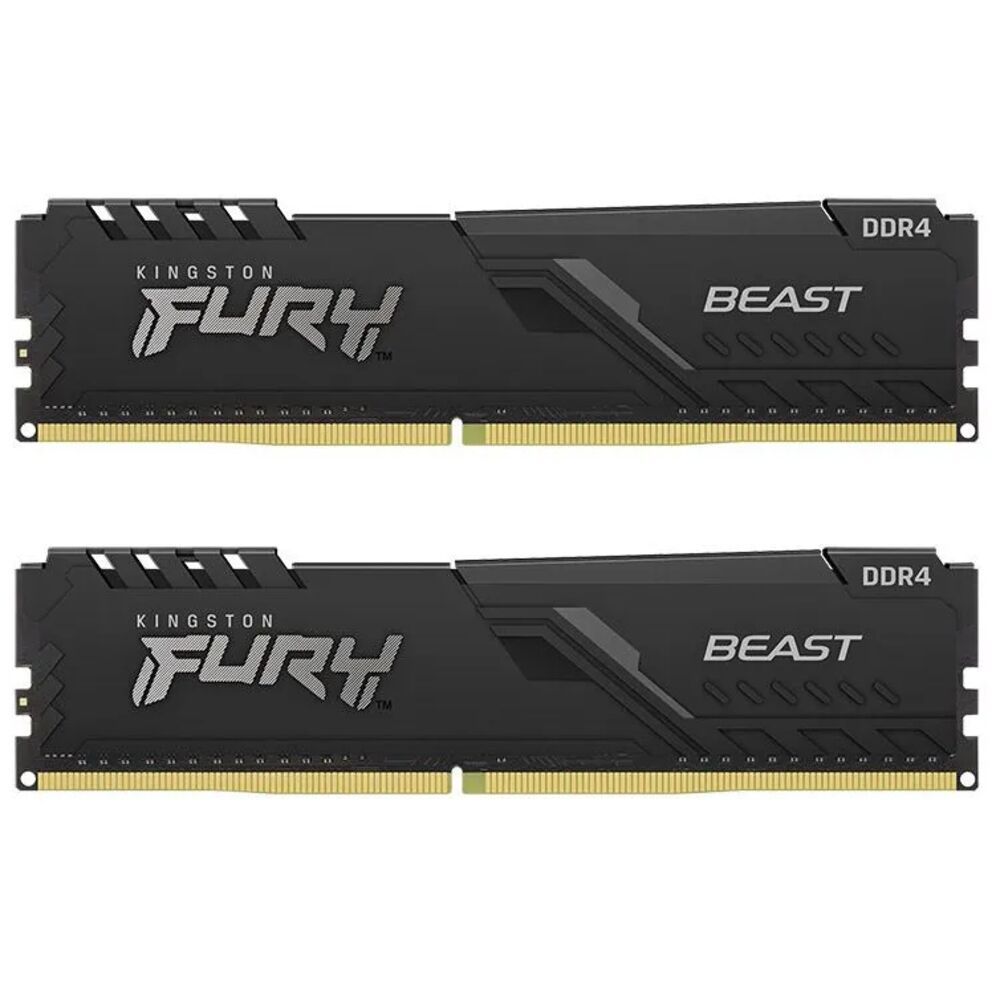 Kingston Fury Оперативная память Beast Black DDR4 3200 МГц 2x8 ГБ (KF432C16BBK2/16)