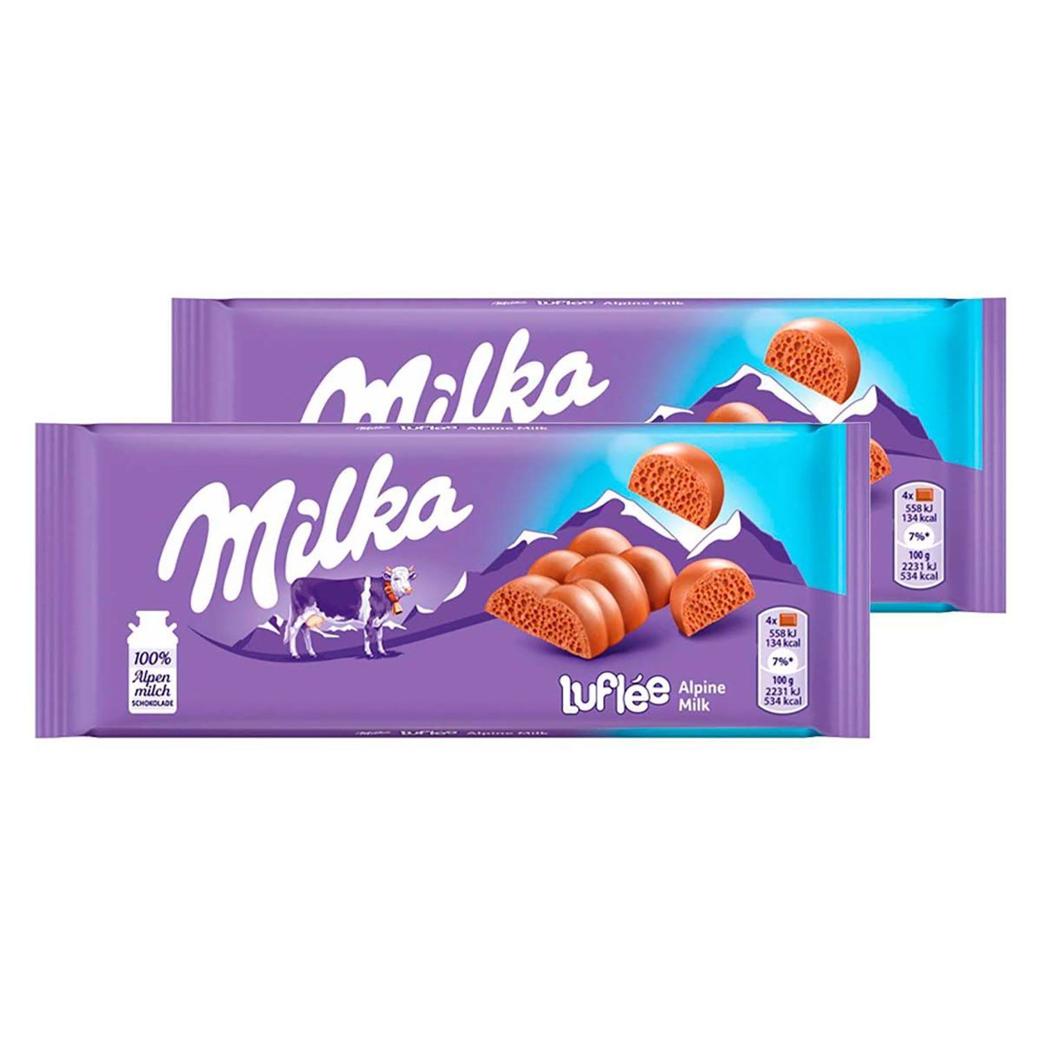 Шоколад Milka bubbly White молочный с пористым белым