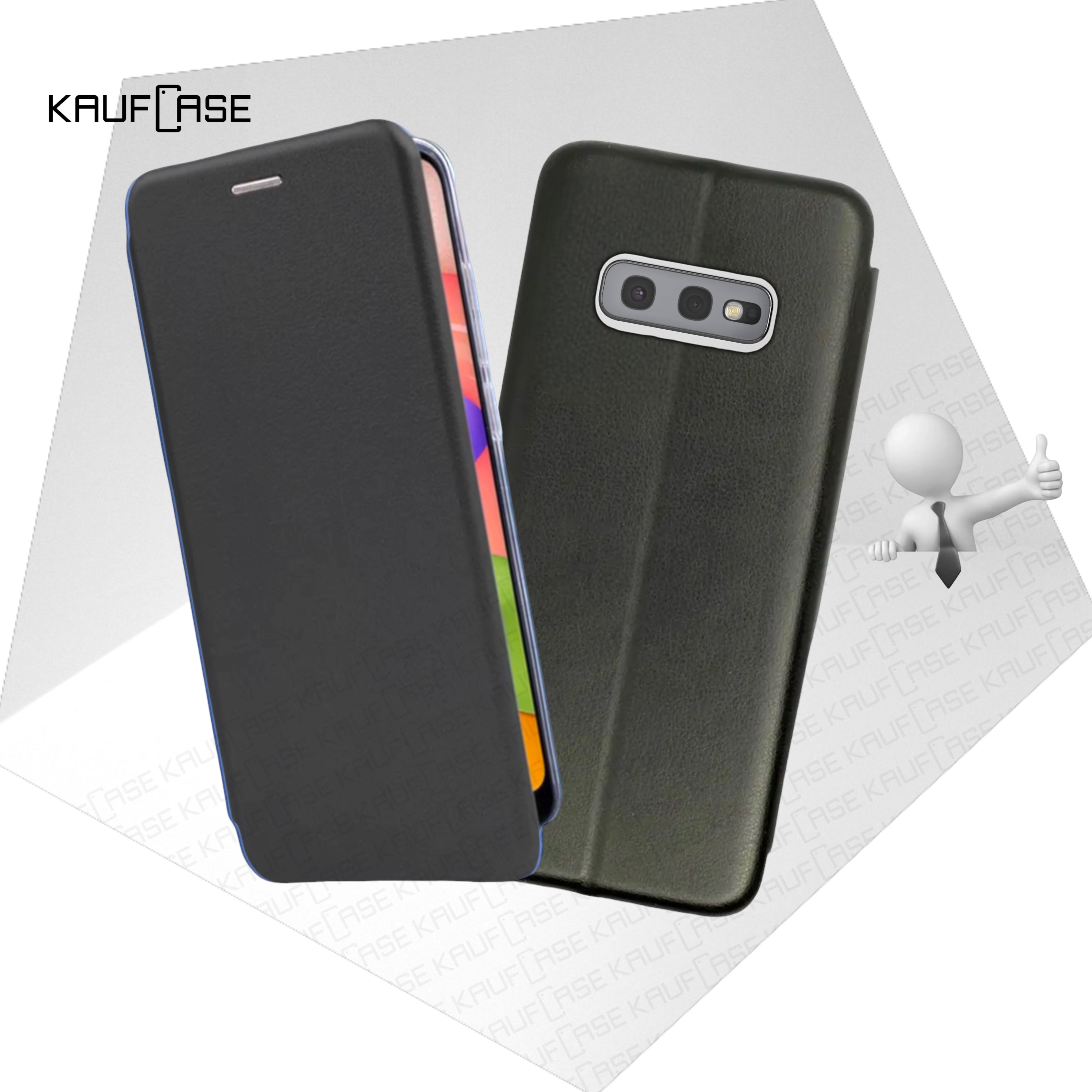 Чехол книжка KaufCase для телефона Samsung S10e (S970) (5.8"), черный. Трансфомер