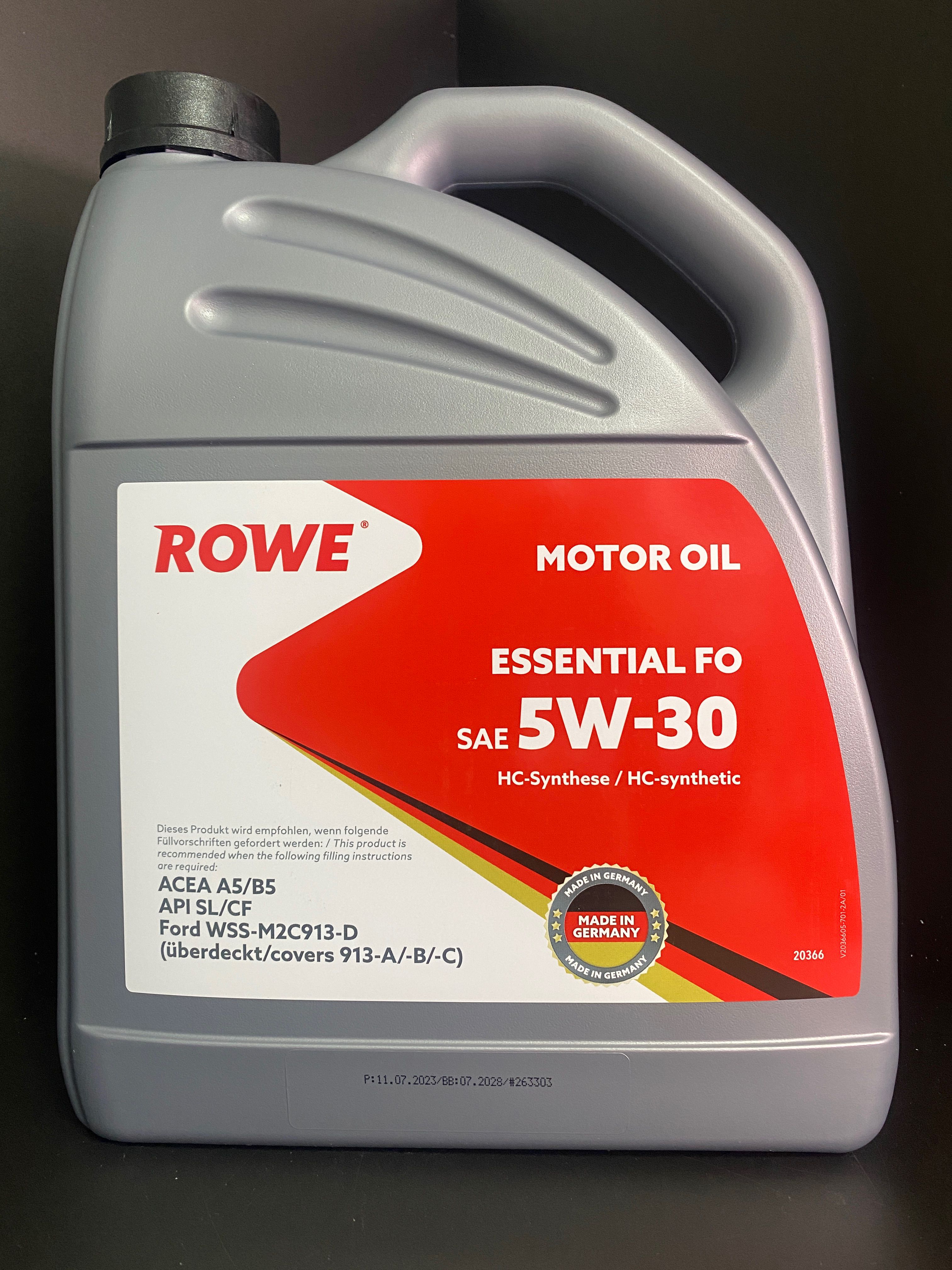 Моторное масло rowe 5w 30