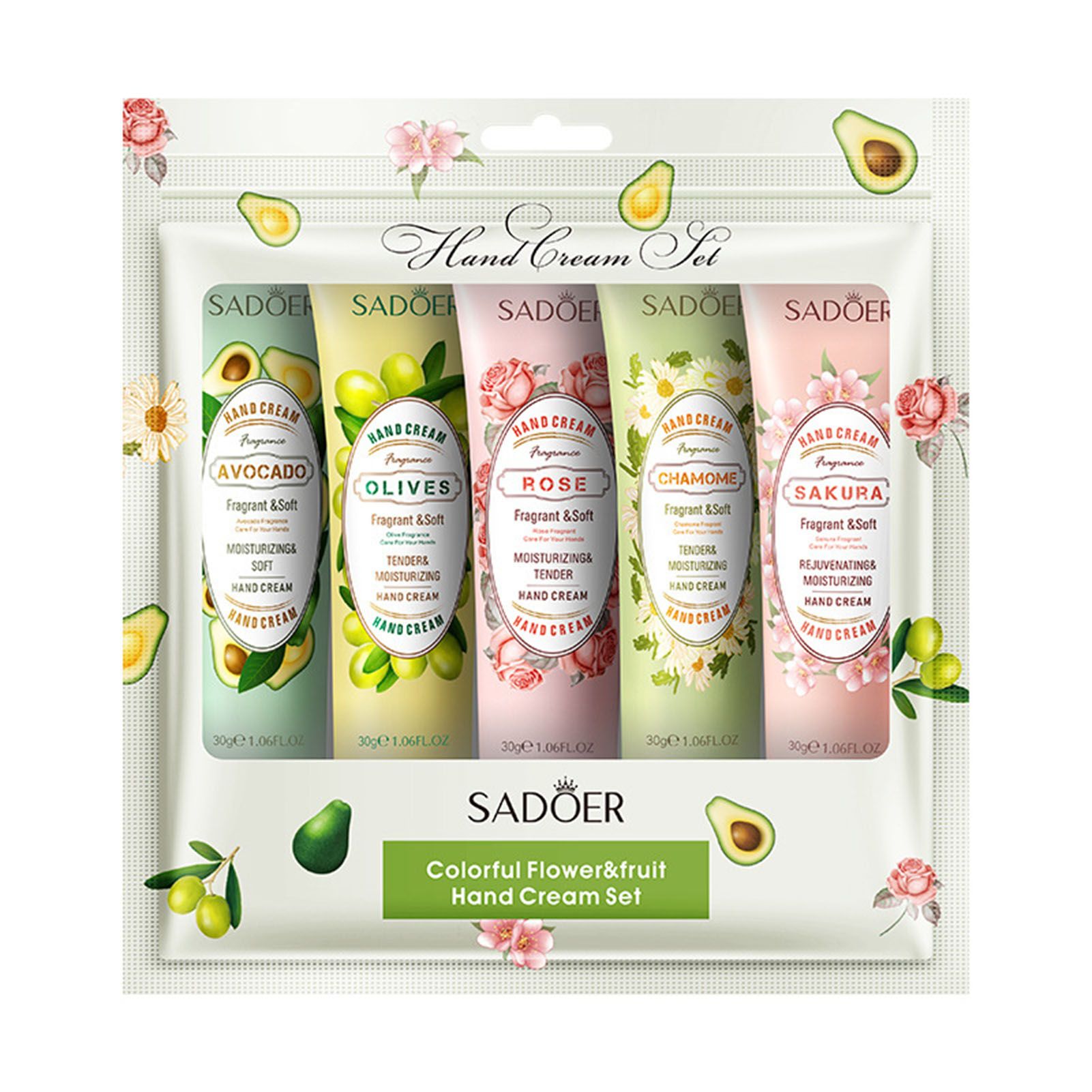 Набор sadoer подарочный косметики. Sadoer набор крем для рук Avocado Sakura Rose. Sadoer крем для рук набор (Avocado / Olives / Rose / chamome / Sakura). Sadoer крем для рук Olive. Крем sadoer hand Cream Rose fragrant Soft.