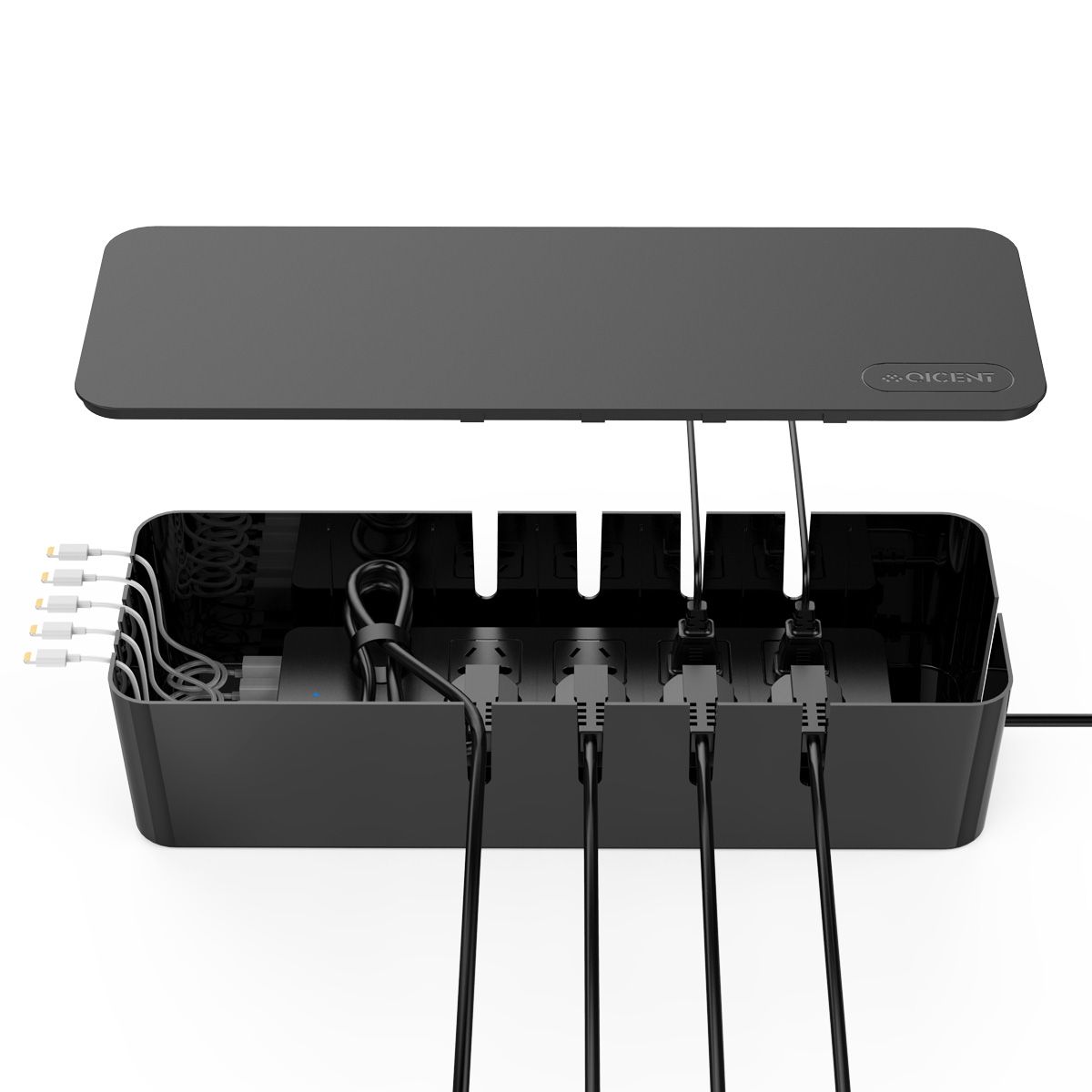 Держатель для проводов quirky Plug Hub Desk Power Cable Organizer темно-серый PLG-1-cw1