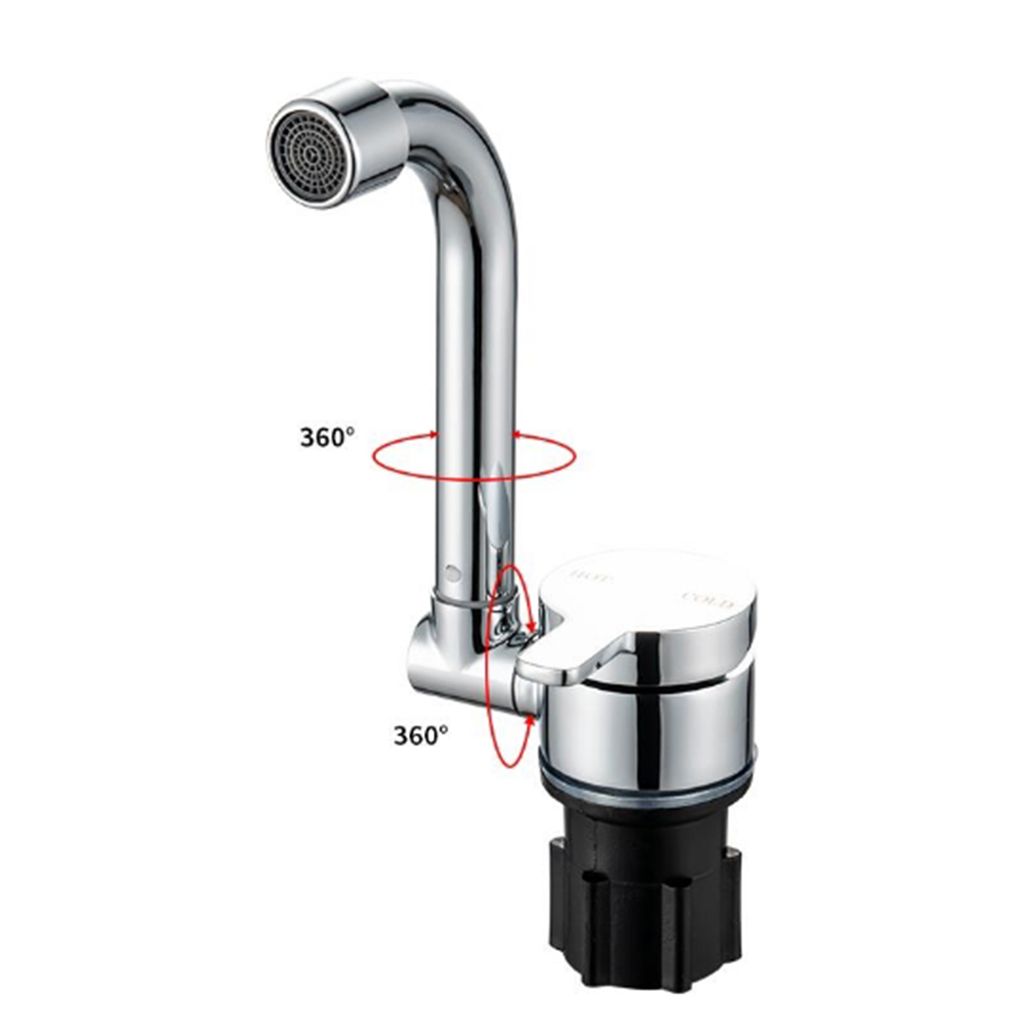 (1шт) Вращающийся складной смеситель для кухонной раковины модификации RV yacht-1003