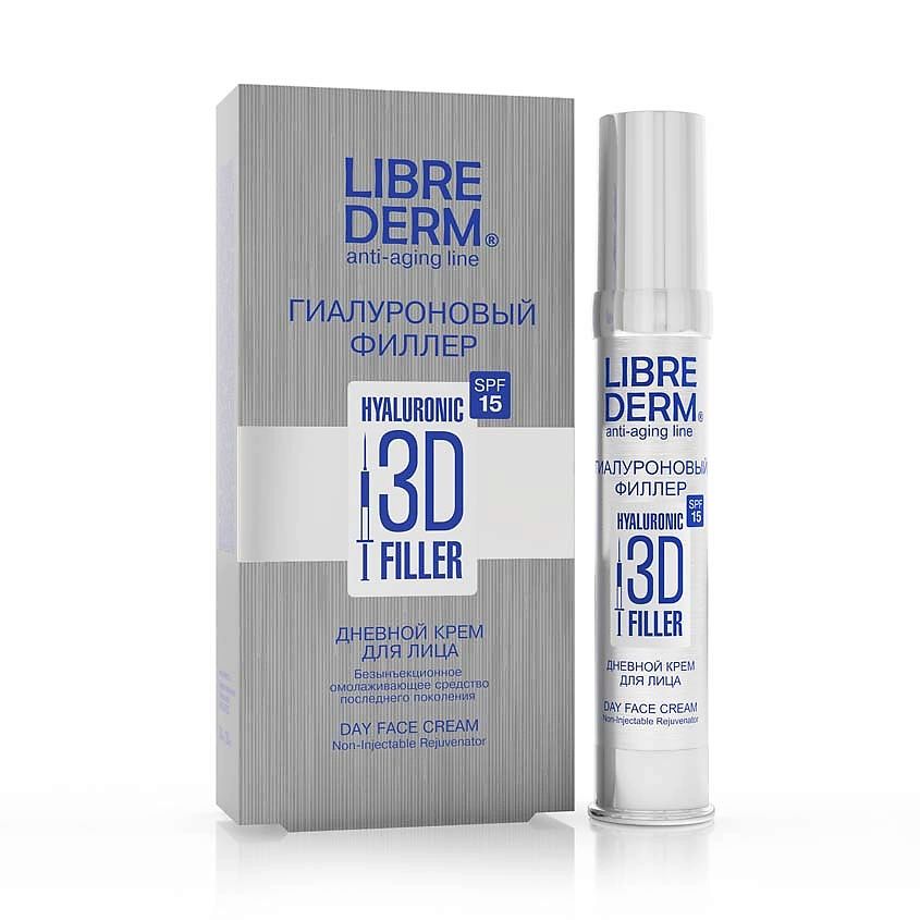 Либридерм для сухой кожи лица. Librederm 3d Hyaluronic Filler. Крем для лица +30 либредерм. Либридерм Гиалурон 3д филлер, крем д/лица днев spf15 30мл. Либридерм крем гиалуроновый ноч.