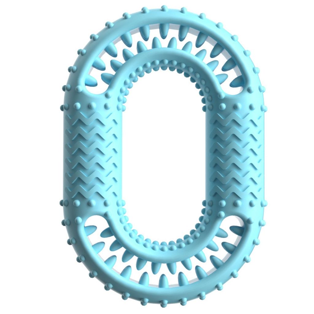 Палочка для чистки зубов с уплотнительным кольцом собак, игрушка жевания и кусания собак-синяя