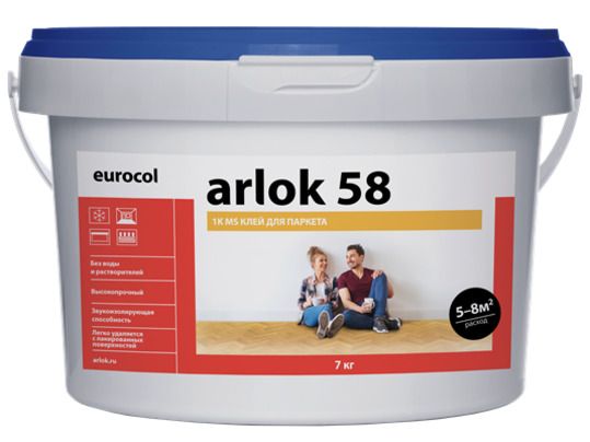 Клей для напольной ПВХ-плитки Forbo Eurocol Arlok 58 - 7 кг