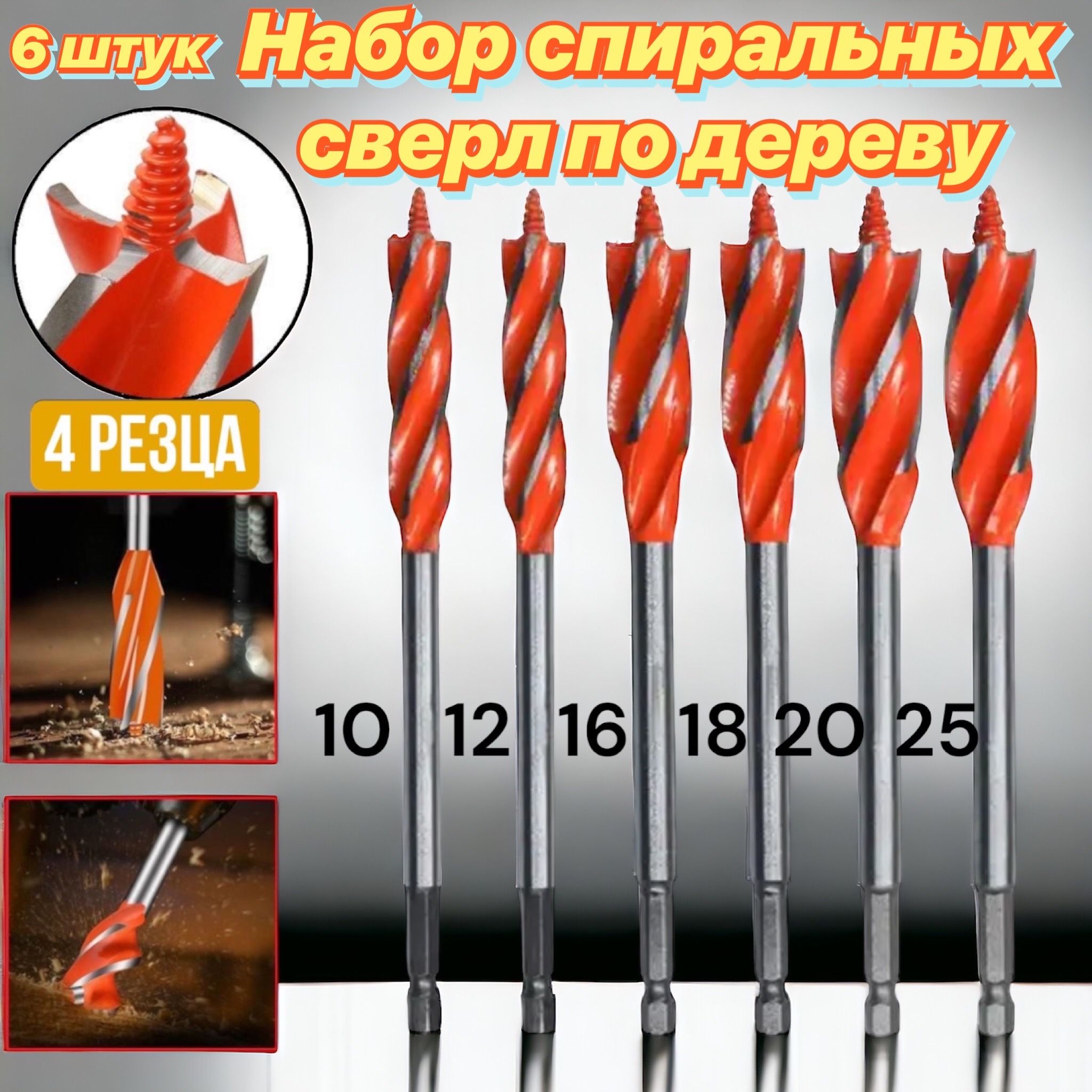 Спиральные сверла 25 мм купить по низким ценам в интернет-магазине OZON