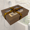 Банный подарочный набор, в коробке, коричневый, 22х16х6 см - изображение