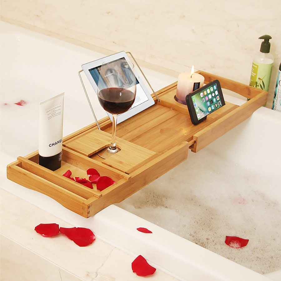 Bamboo Bathtub Caddy