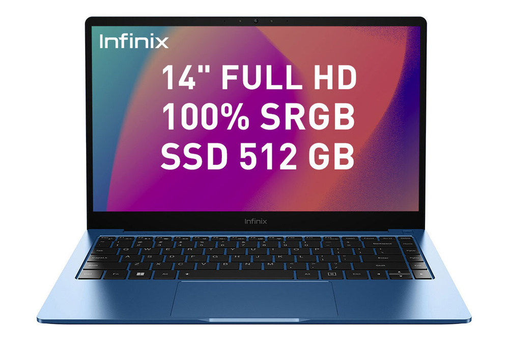 14" Ноутбук Infinix Inbook X2, Intel Core i7-1065G7 (1.3 ГГц), RAM 8 ГБ, SSD 512 ГБ, Intel Iris Plus #1