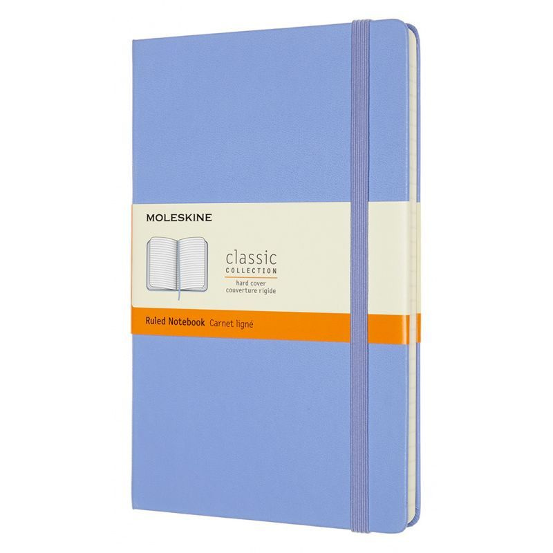 Блокнот в линейку Moleskine CLASSIC 13х21см 240стр. QP060B42 твердая обложка, голубая гортензия  #1