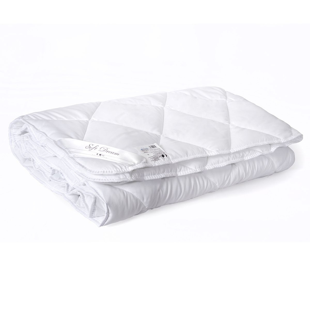Одеяло Мягкий сон 2 спальное 172x205 см стеганое / для дома / в подарок / для взрослых / для детей / #1