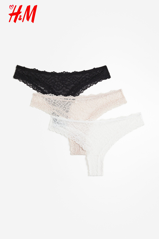 Комплект трусов бразильяна H&M Ladies Briefs, 3 шт #1