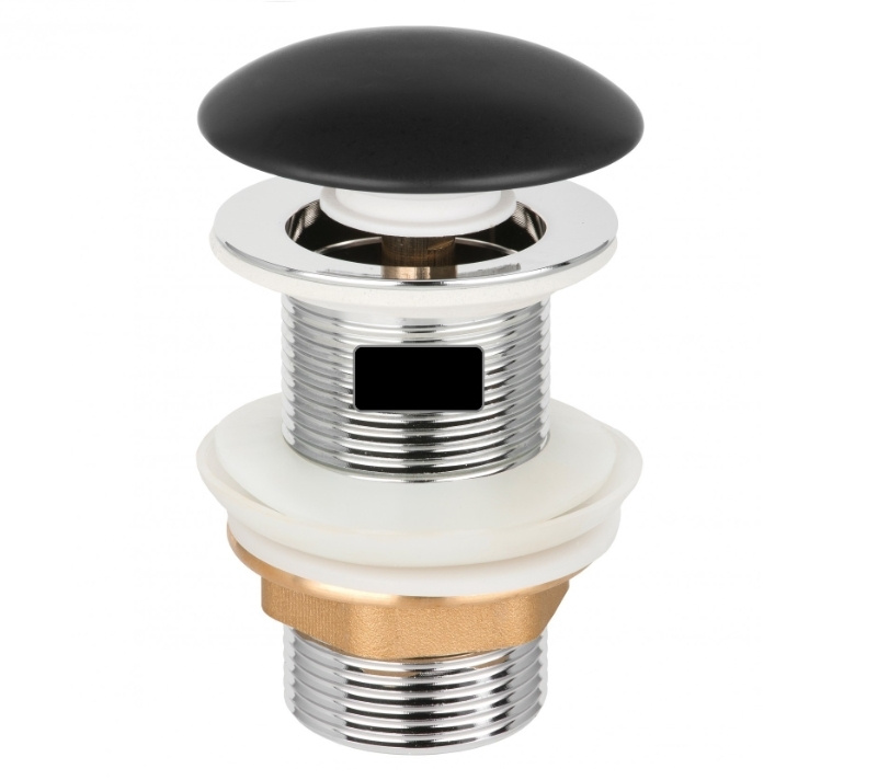 Донный клапан для раковины Mira MR-002B Сlick-Сlack, черный, с ...