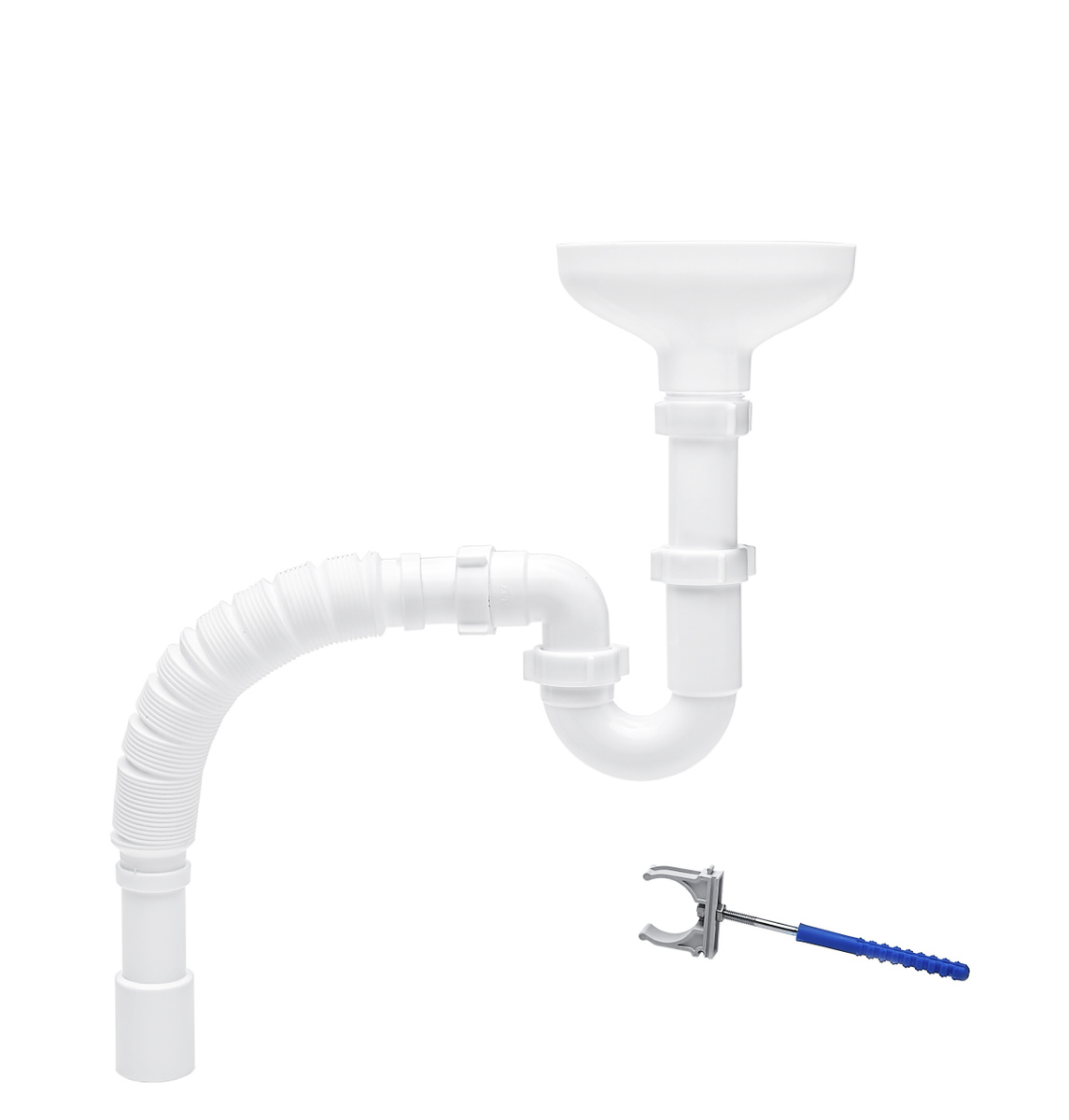 Сифон для кухонной мойки АНИ пласт 1 1/2\"х40 с разрывом потока ...