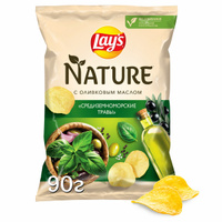 Чипсы картофельные Lay&#39;s Nature Средиземноморские травы 90г. Спонсорские товары