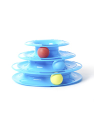 Развивающая игрушка для кошек трек "Гонщик", цвет: синий, 3 уровня. Бестселлеры