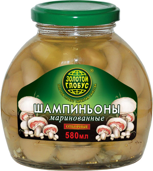 Грибные консервы Золотой Глобус "Шампиньоны", 580 мл - купить с ...