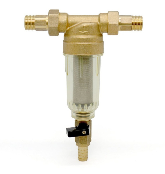 Фильтр промывной 1/2" без манометра, стеклянный корпус TIM JH-1004Y2 ...