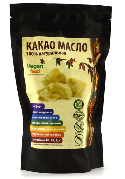 Vegan Food Какао-масло Нерафинированное 200г. 1шт. - купить с доставкой ...