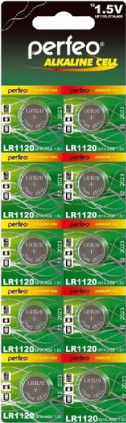 Батарейка LR1120 щелочная Perfeo LR1120/10BL Alkaline Cell 391A AG8 10 ...