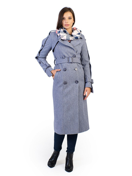 Пальто Lidia Collection, Демисезон, размер 40, цвет синий - купить по ...