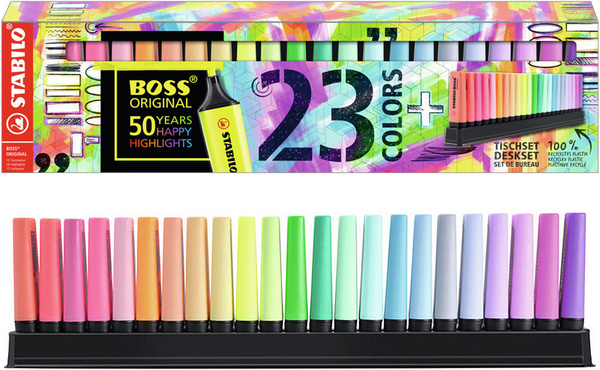 Набор текстовыделителей STABILO BOSS ORIGINAL настольный, 23 цвета: 9 ...