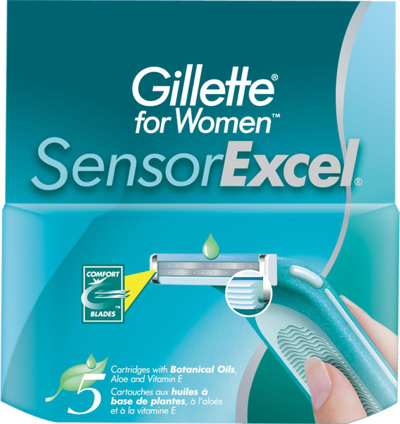 Gillette Сменные кассеты Gillette для бритвы Venus Sensor Excel Насадки ...