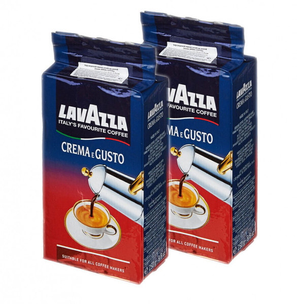 Кофе молотый Lavazza Crema e Gusto (Крема и Густо), в/у, 2x250г ...
