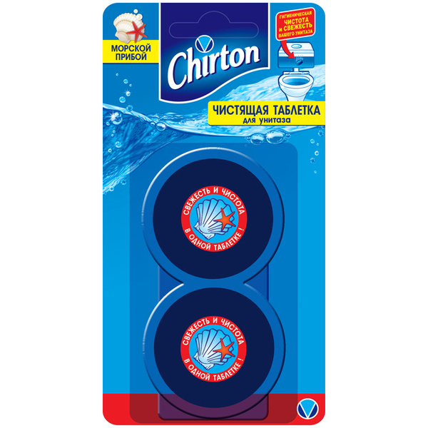Chirton Чистящие таблетки для унитаза Морской прибой 2 шт по 50 гр ...