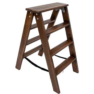 Стремянка деревянная ЖАКО двусторонняя 5 ступеней, венге - купить по ...