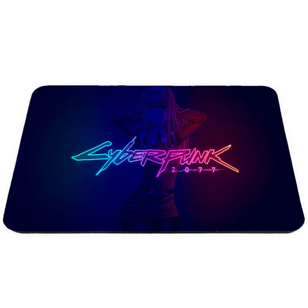 CoolPodarok Коврик для мыши cyberpunk-2077 neon Девушка Аниме Надпись ...