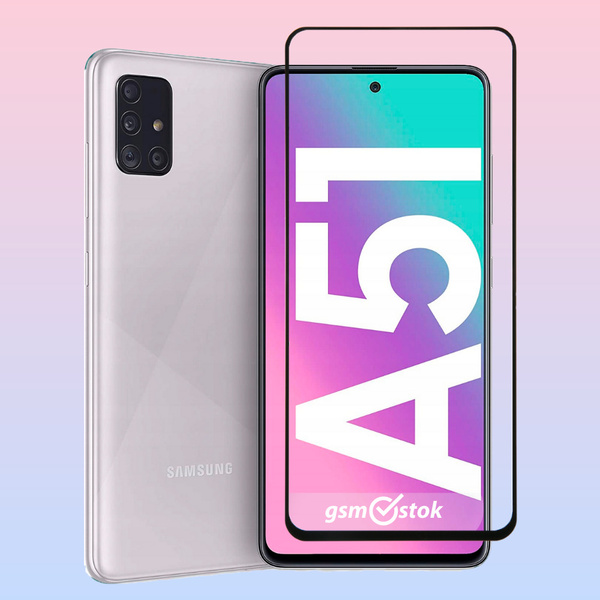 Защитное стекло 5D на Samsung Galaxy A51/Самсунг Галакси А51 (чёрное ...
