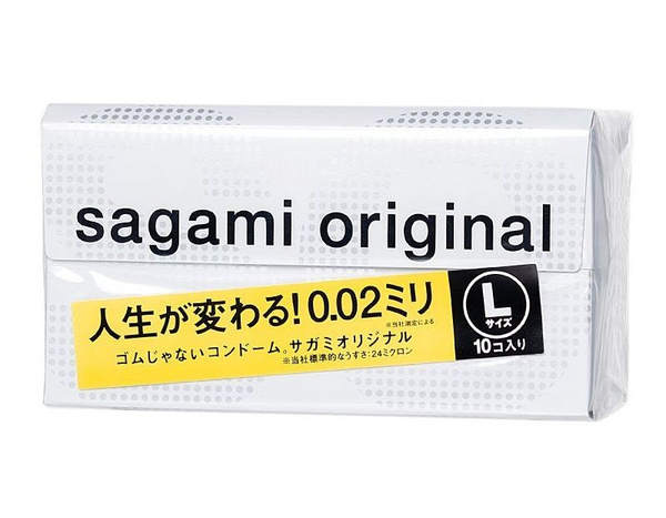Презервативы Sagami Original 0.02 L-size увеличенного размера - 10 шт ...