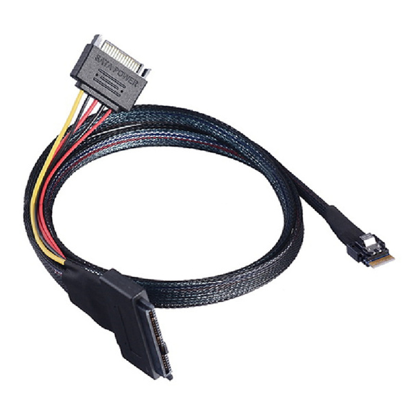 Тонкий переходник для кабеля SAS 8654 4I SFF-8654 на SFF-8639 Кабель U ...