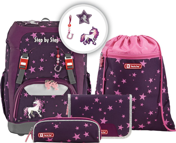 Рюкзак школьный ортопедический Step By Step Grade Unicorn, 4 предмета ...