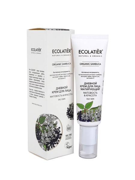 Ecolatier Дневной крем для лица матирующий Organic Sambuca 50мл ...