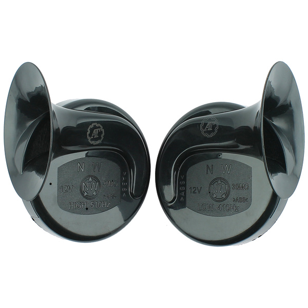 Сигнал электрический "улитка" 90мм, 12V, 2A/4A черно-красный - AT арт ...