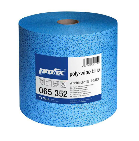 Протирочный материал в рулонах Profix Poly-Wipe синий (1 рул х 500 л ...
