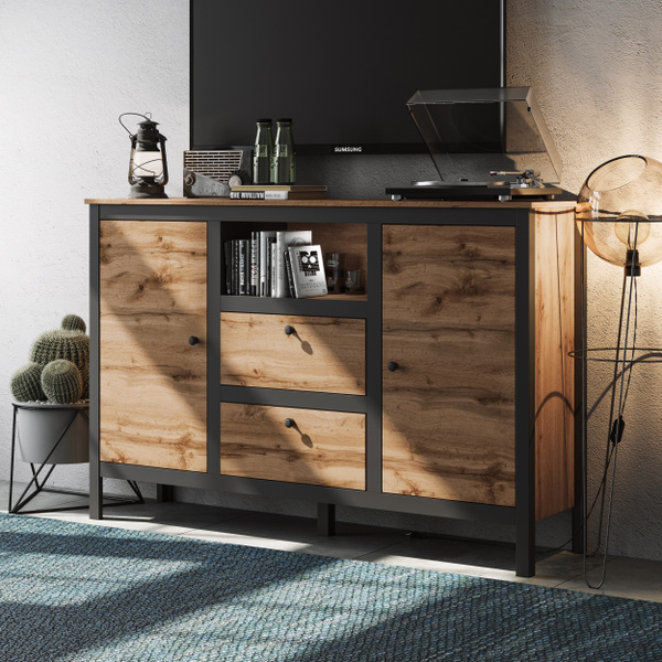 Комод BRW Комод_Loft KOM2D2S/150_BRW, 150x38.5x98.5 см, 2 ящ. - купить ...