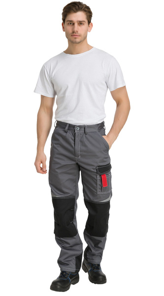 Брюки мужские рабочие PENTALAB "RanDEK" (т.сер/черн/красн) Спецодежда ...